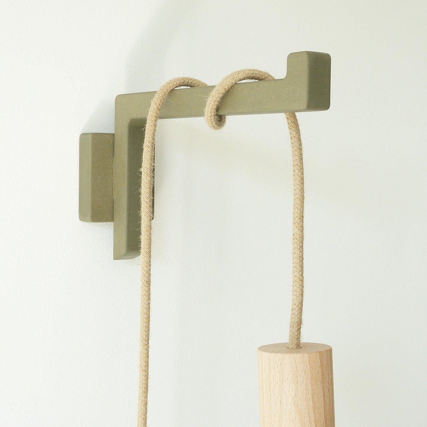 LUMEN wooden wall light bracket / wall mounted lamp hook - sage
