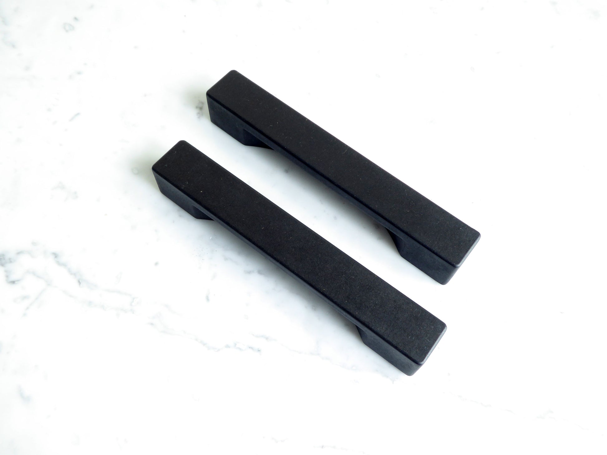 Pair of black kitchen cabinet handles