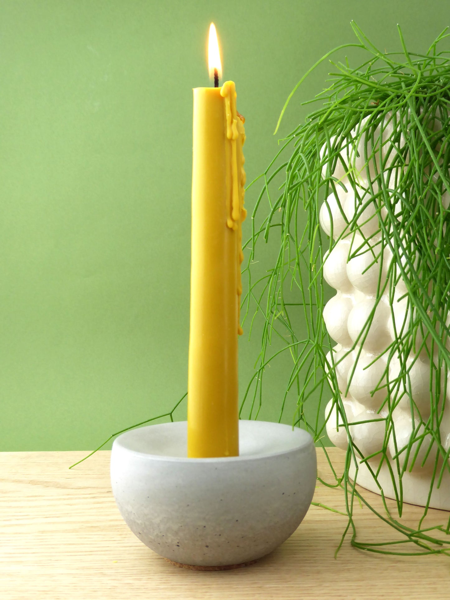 concrete candlestick holder