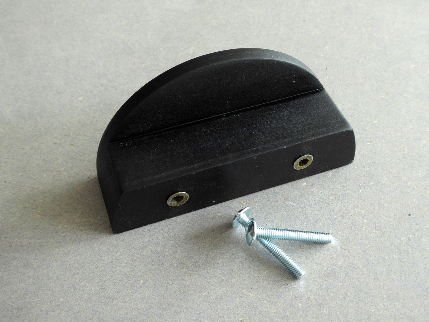 Fixing screws for modern cabinet handle in black Valchromat wood