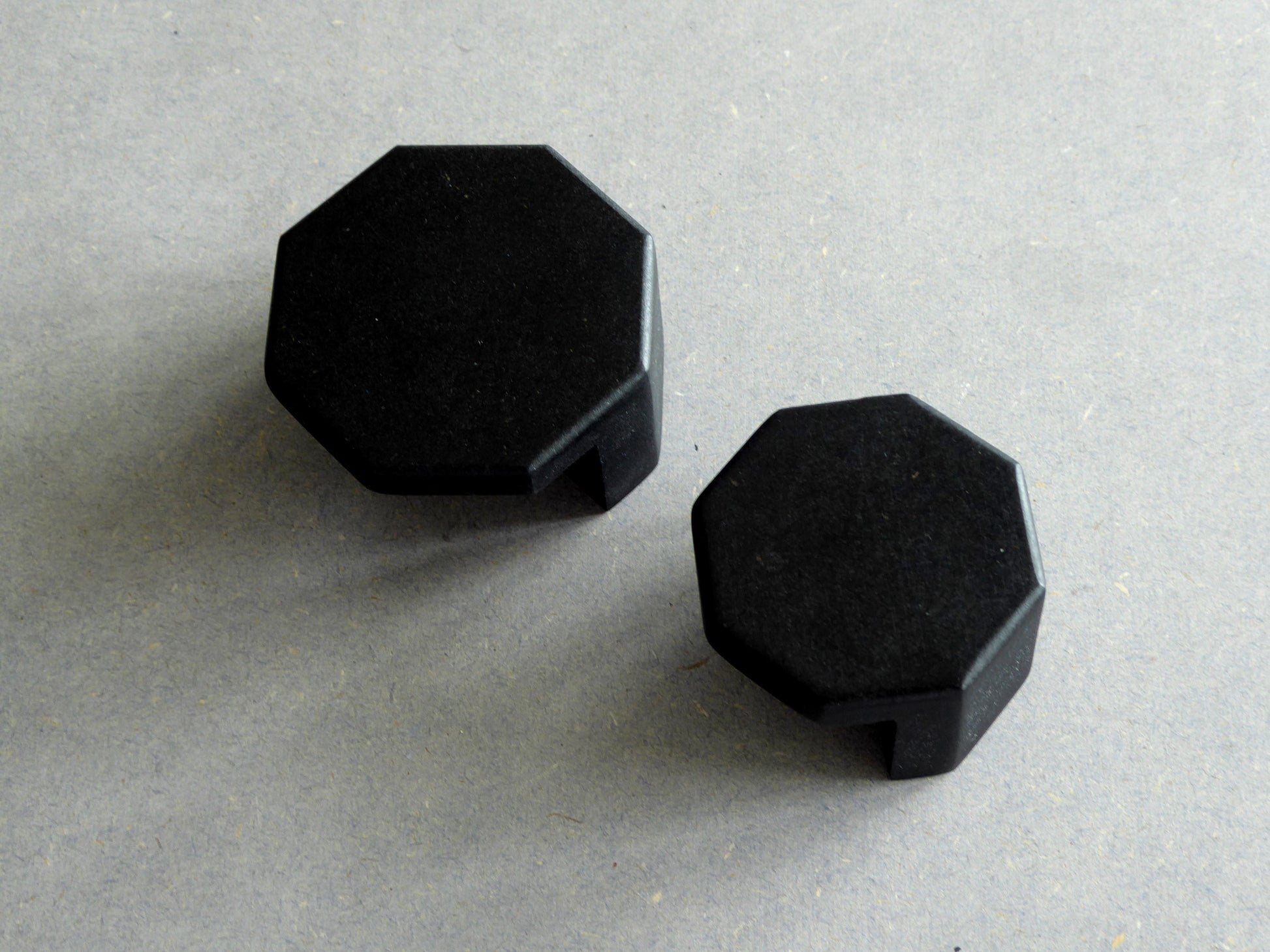 Hand crafted kitchen cabinet knob in black wood