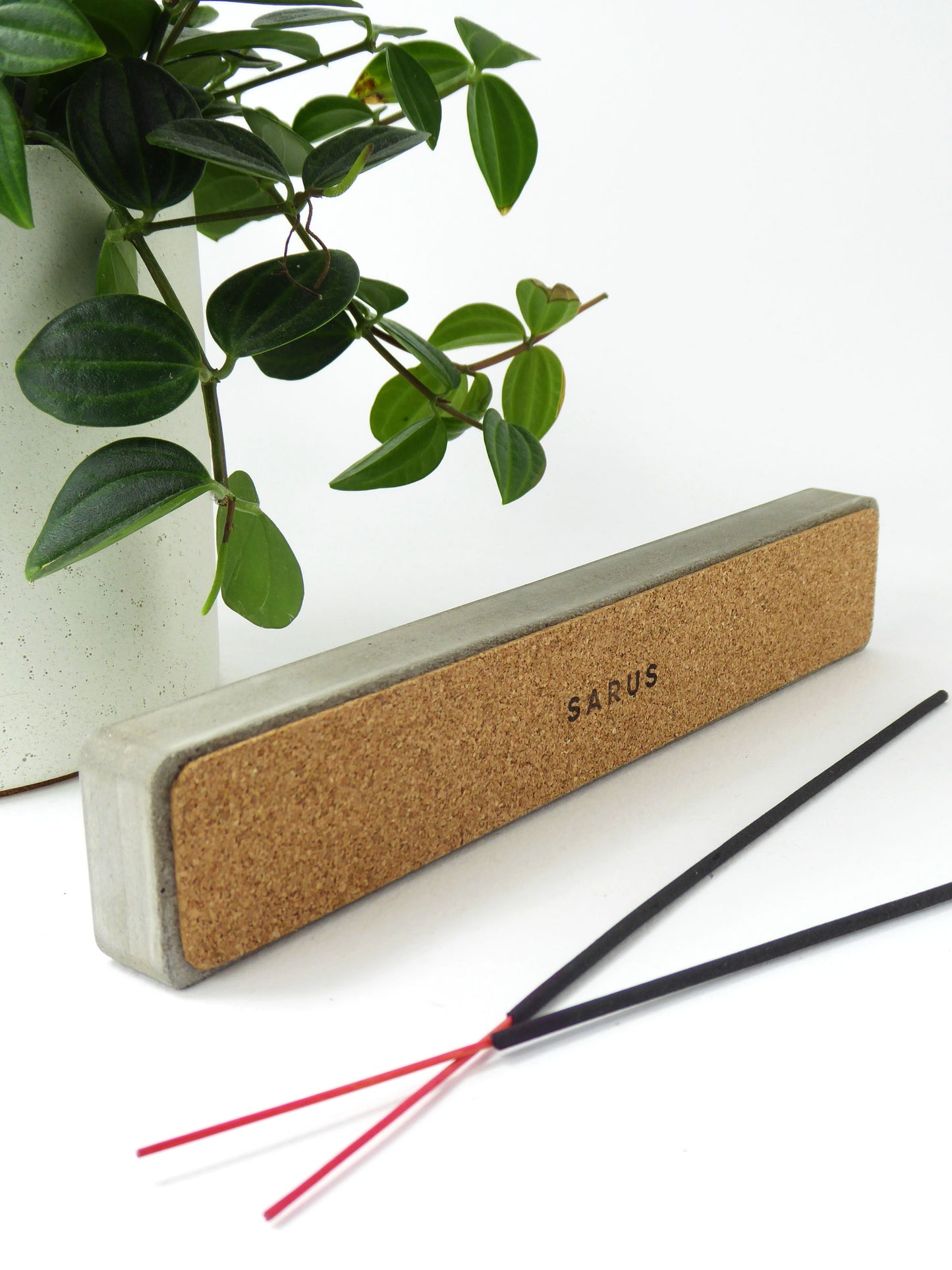 close up of the underside of the incense burner with a cork back to protect surfaces