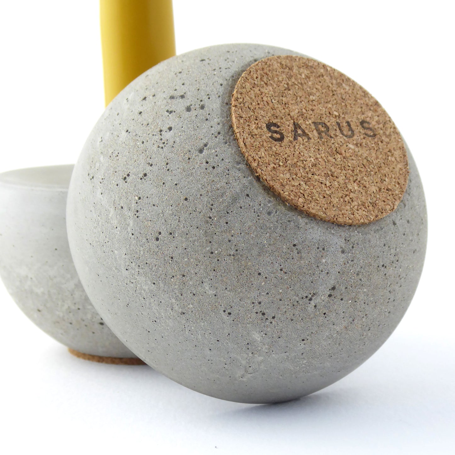 concrete tapered candle holder