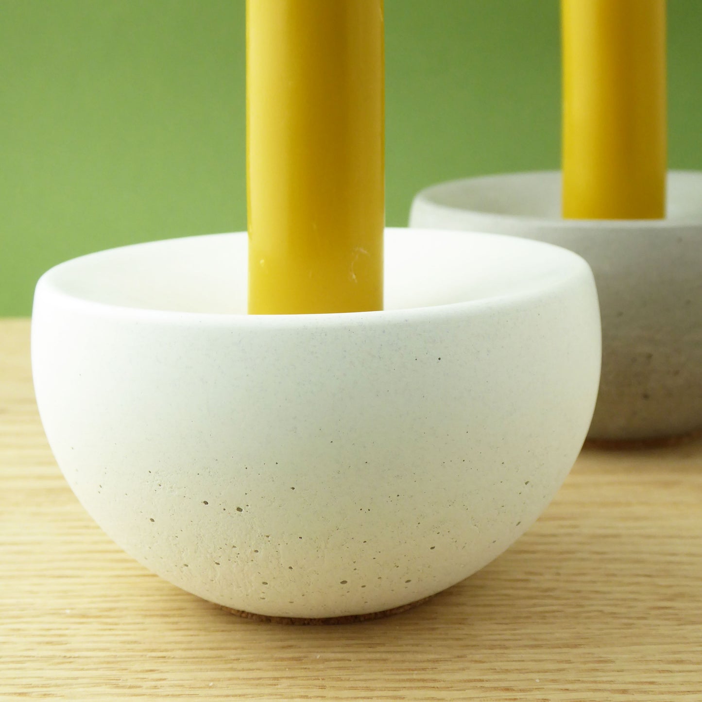 white candle holder