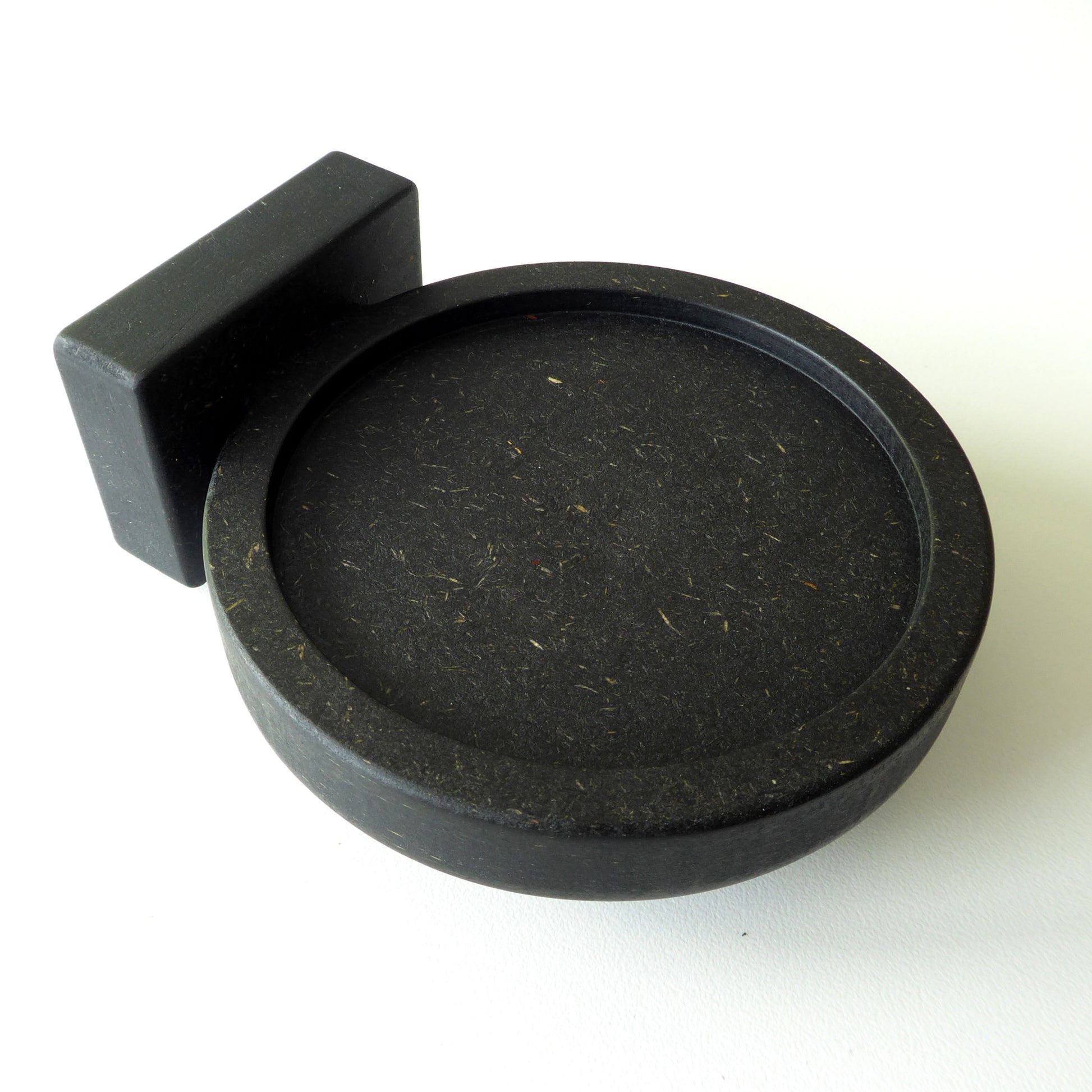 black wall mounted display shelf