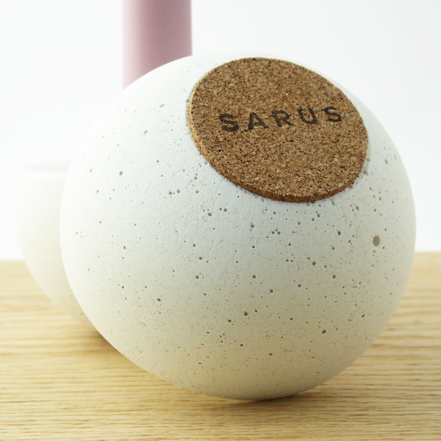 Concrete candle holder - natural grey or white