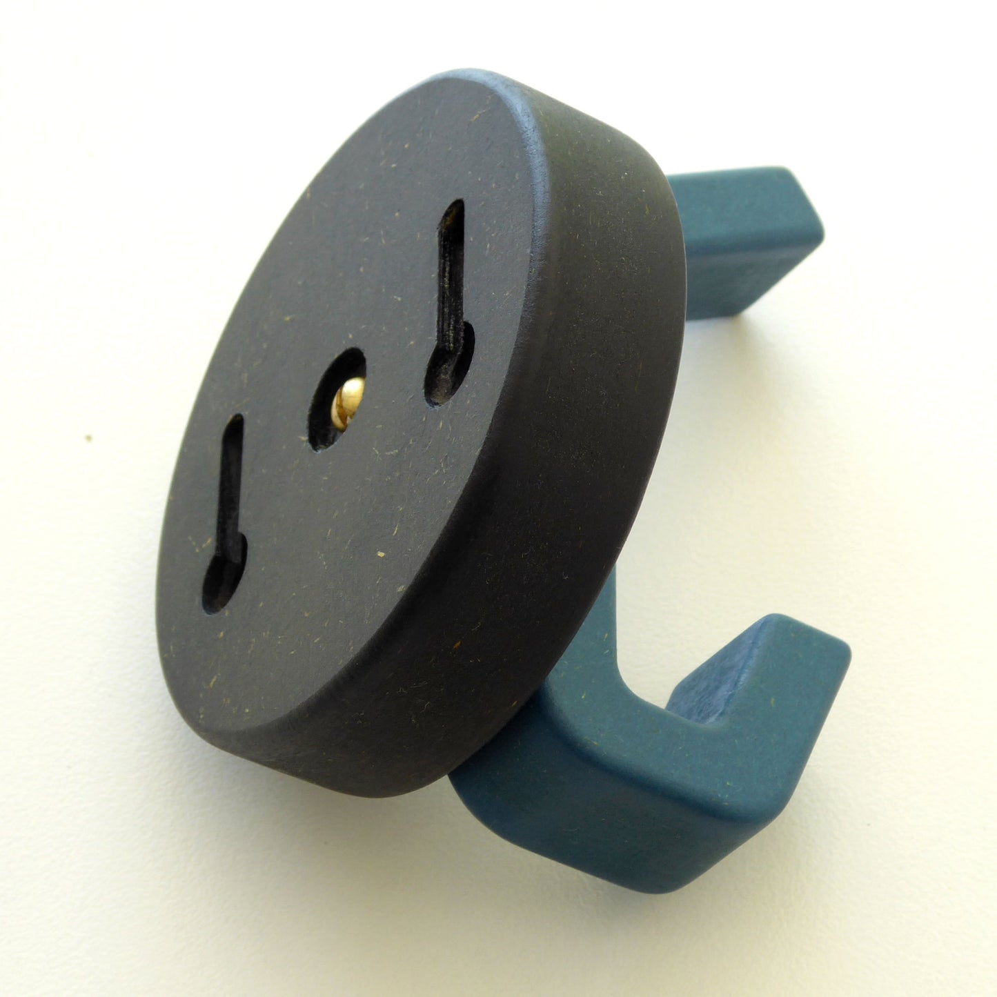 Contemporary wooden robe hook - black or blue