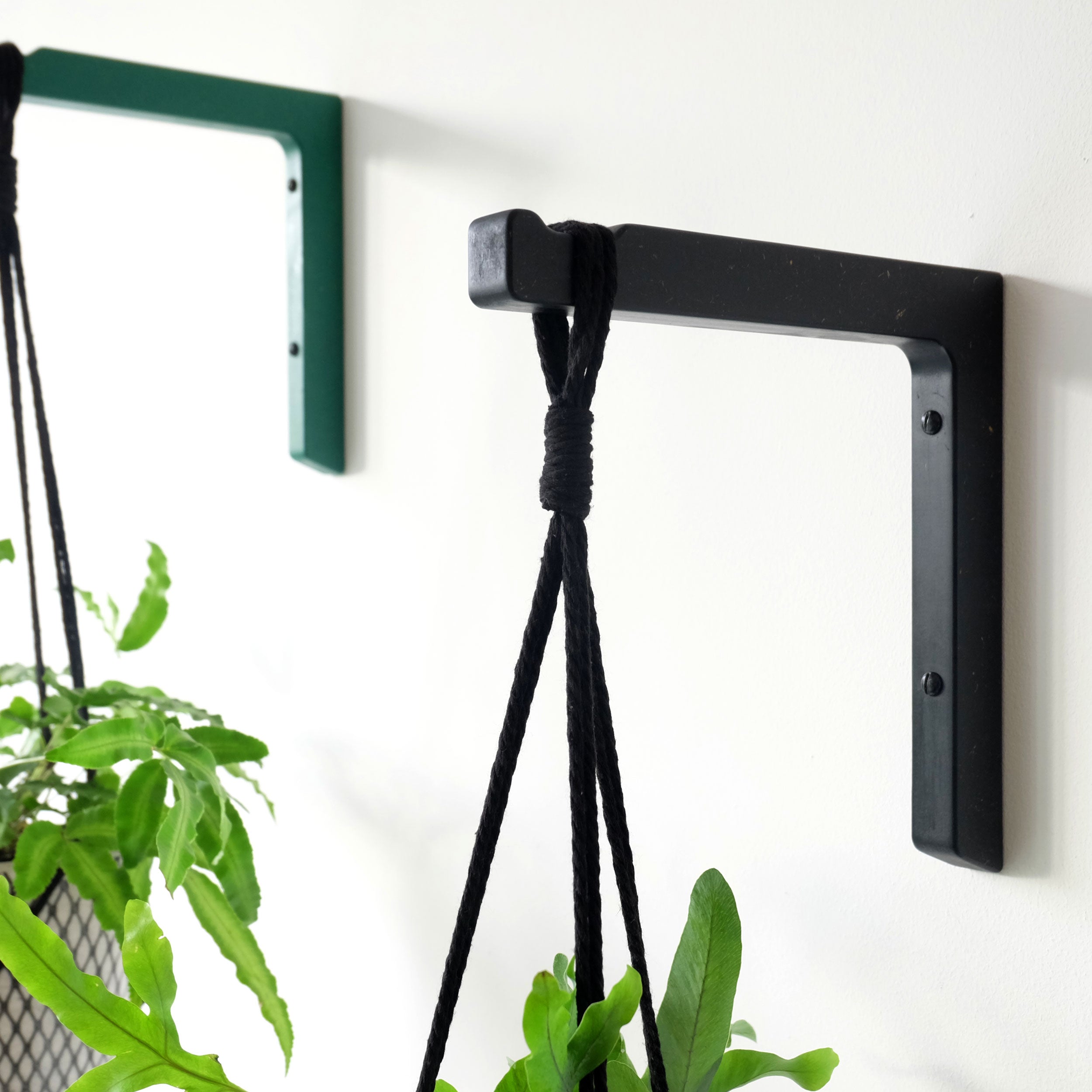 afro hanging plant Wooden plant hanger