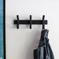 matt black wooden coat rack with matt black wall bracket