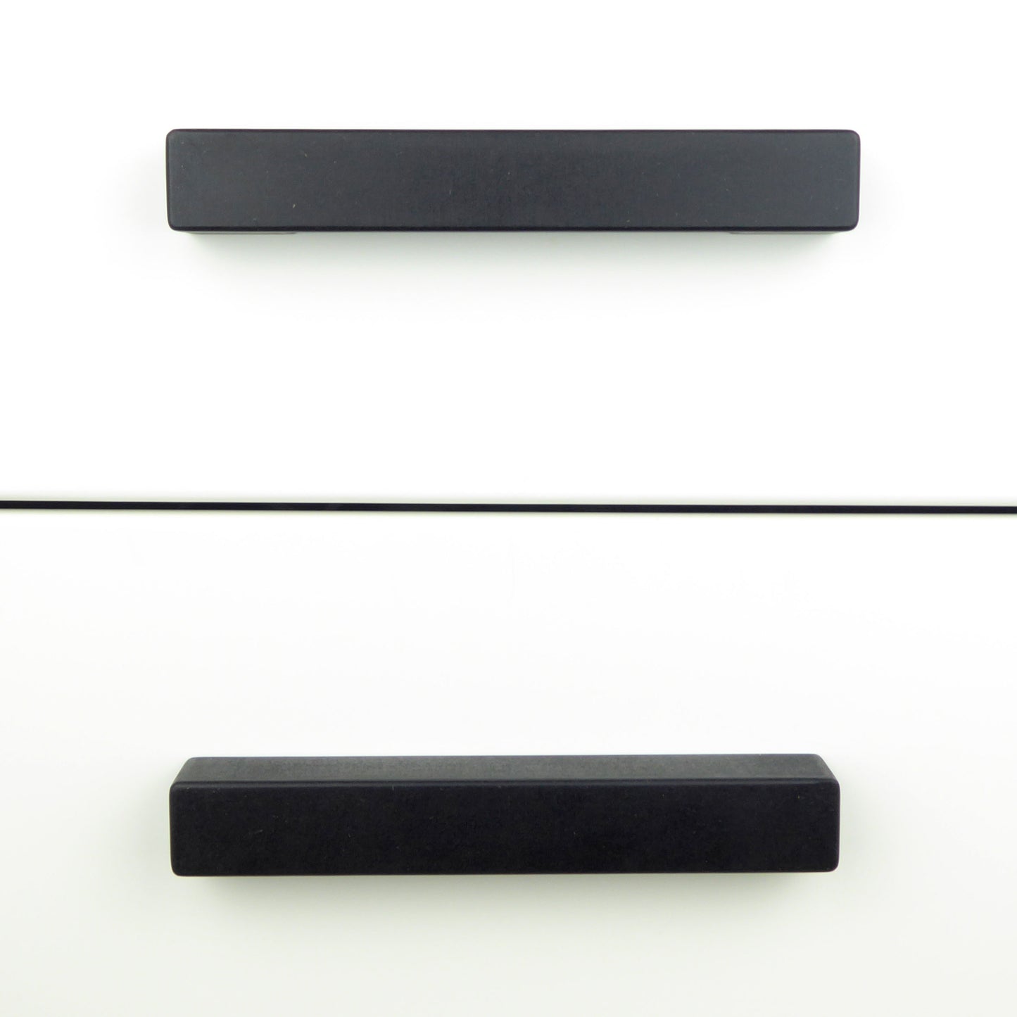 black wooden drawer handles