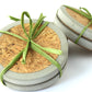Concrete and cork coaster set - natural grey - set of 2 or 4