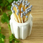 Concrete match pot with long matches & striker pad - natural grey or white