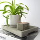 Rectangular concrete valet tray - natural grey or white