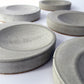 Round concrete display tray - natural grey or white