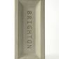 Rectangular concrete decorative brick with 'Brighton' engraved on it