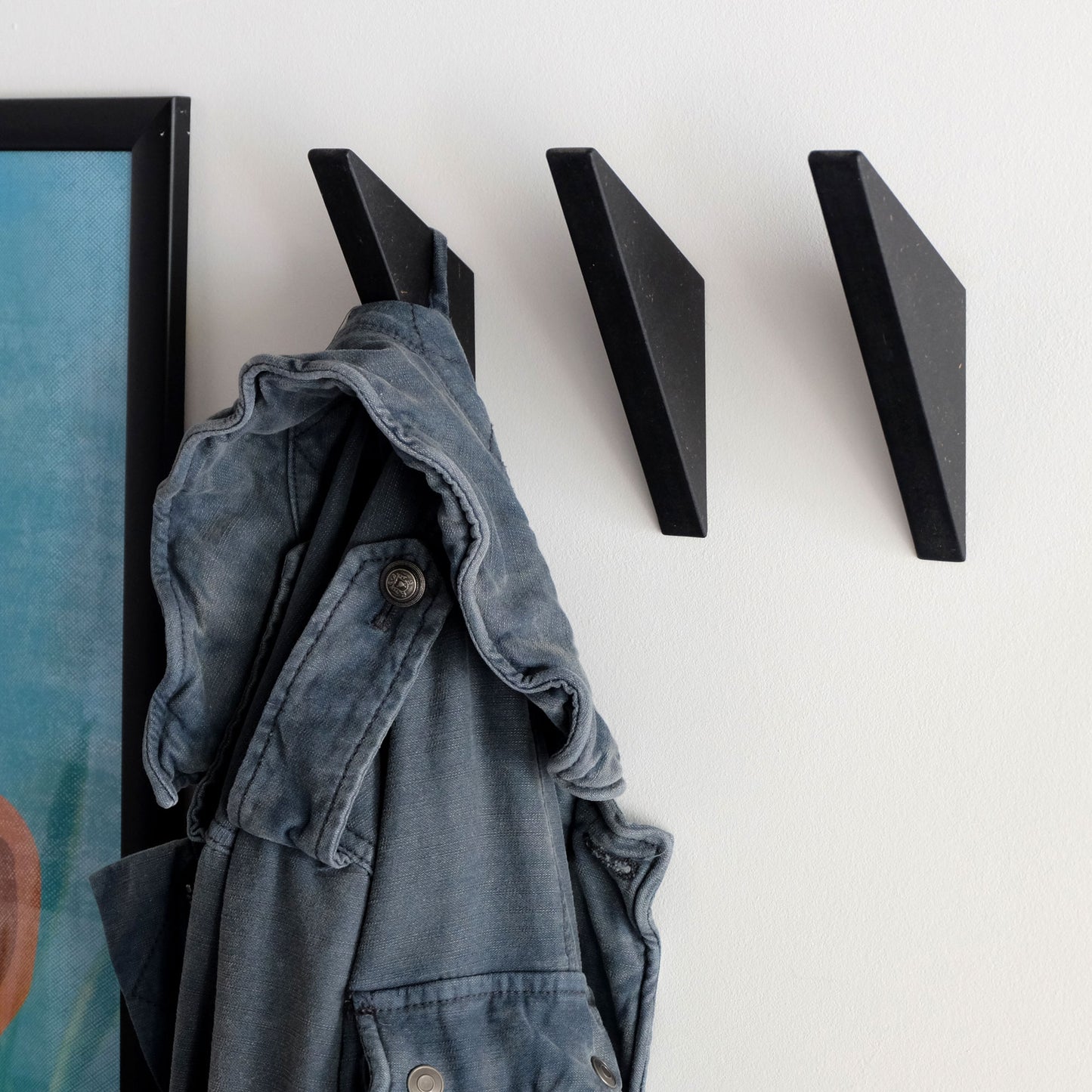 modern black wooden coat hook