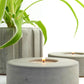 Concrete candle holder gift set - natural grey or white - set of 2