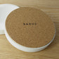 white concrete decorative dish
