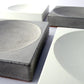 Chunky square concrete tray - natural grey or white