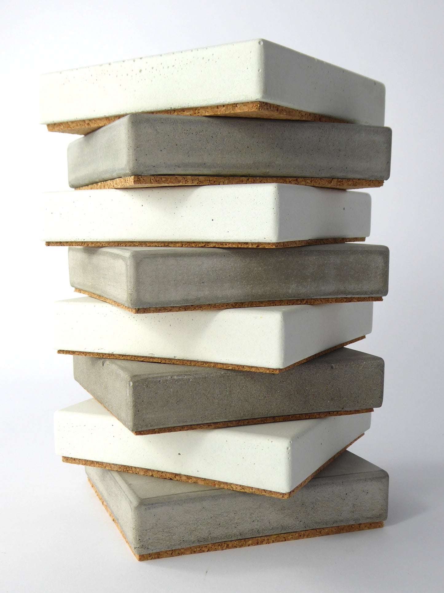 Concrete square trinket tray - natural grey or white