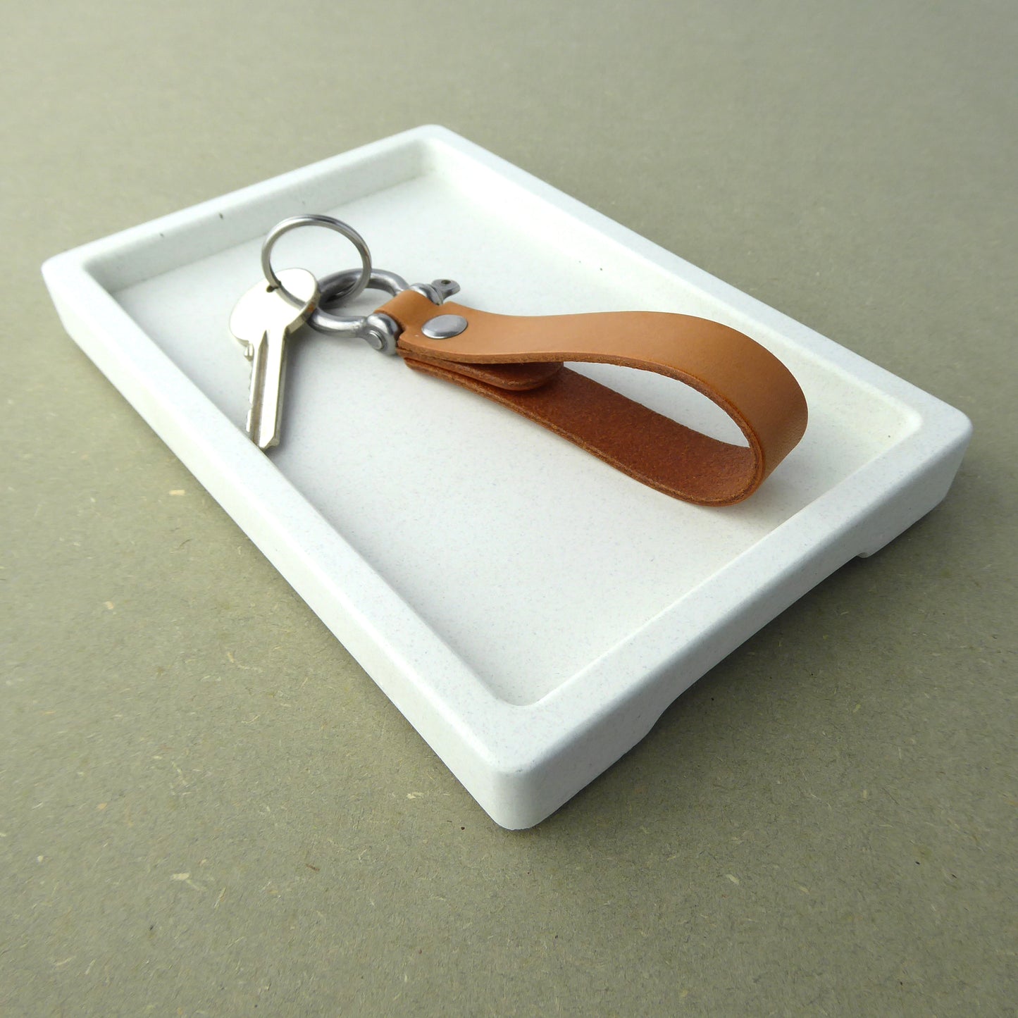 Rectangular concrete valet tray - natural grey or white